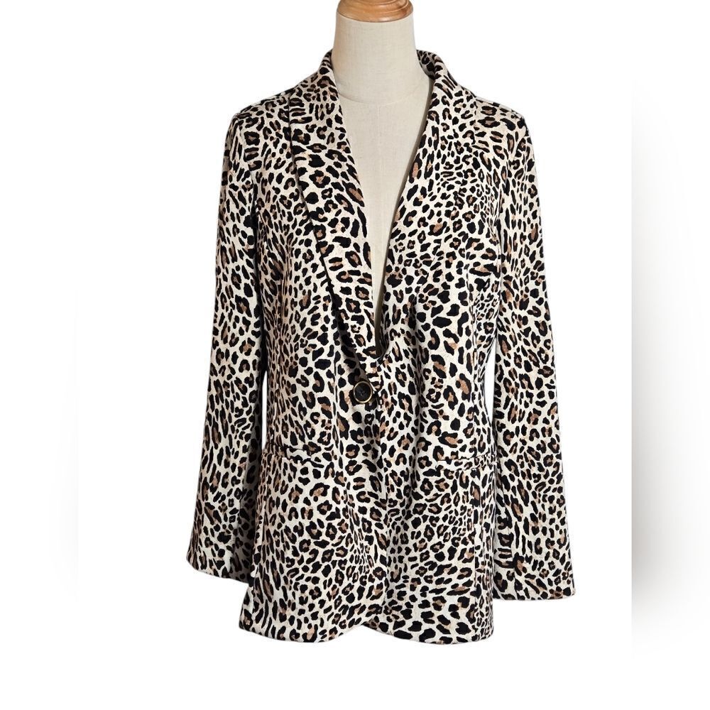 Susan Graver Animal Print Blazer Jacket